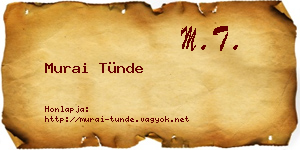 Murai Tünde névjegykártya
